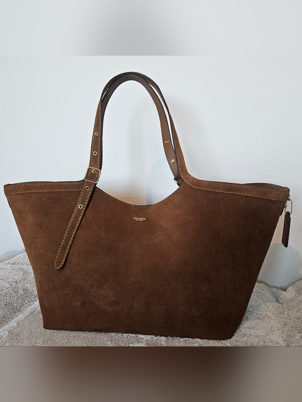 Coach Gramercy Tote - Warm Brown Suede